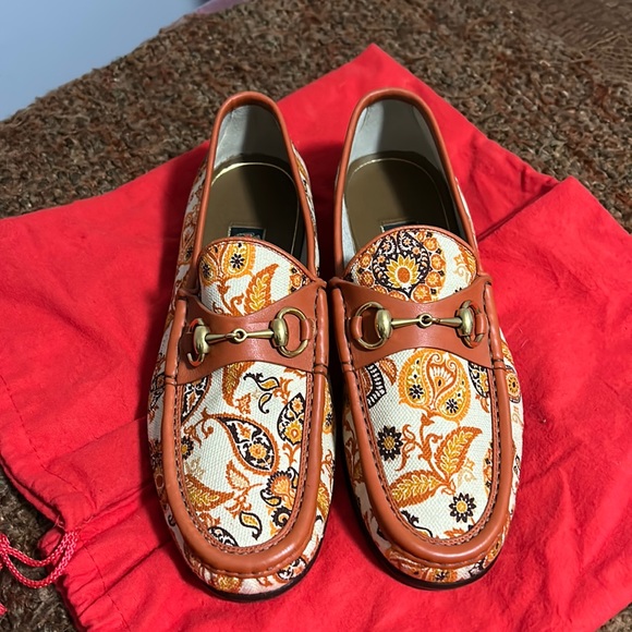 Authentic Gucci Floral Print Mens Shoes - Picture 1 of 15